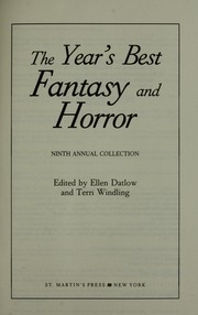 Cover of The Year's Best Fantasy and Horror
